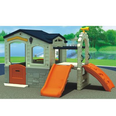 China LLDPE plastic plastic kids playhouse with slide for sale