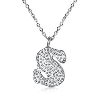 China Sterling Silver Pendant Necklace Diamond Trendy Fashion Necklace Woman Jewelry for sale