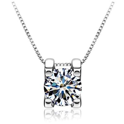 China Vintage 2021 Most Popular Moissanite 925 Sterling Silver Necklace Jewelry for sale