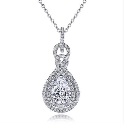 China Vintage Women Jewelry Personalize Sterling Silver 925 Zircon Chain Necklace Pendant Jewelry for sale