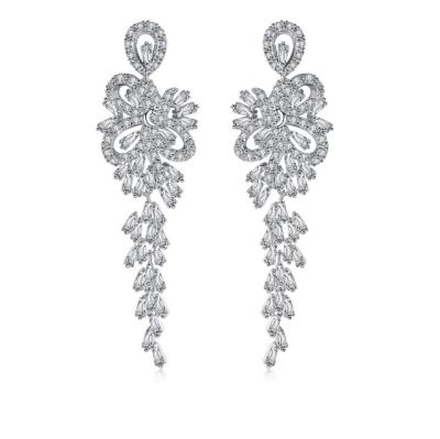 China Wedding 2019 Chica Wholesale Fashion Jewelry Bridal Zircon Earrings Wedding A.C.A. Earrings For Women for sale