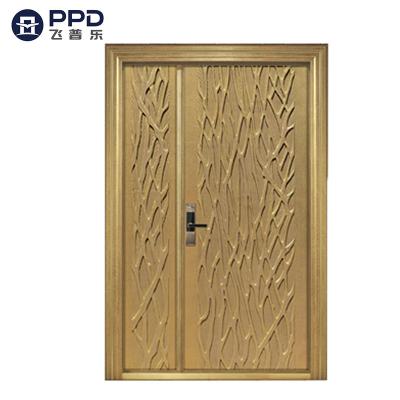 China 2020 Newest Design Sale Factory Phipulo Bulletproof Bulletproof Door Cast Aluminum Modern Hot Luxury Sand Casting Door for sale