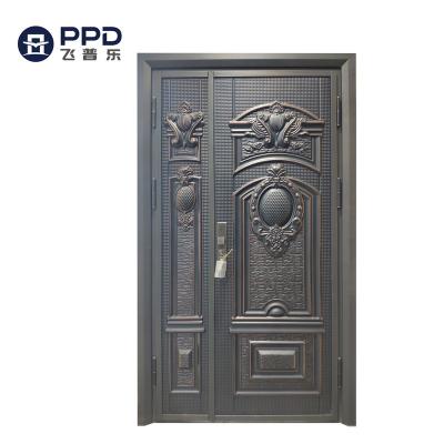 China Hot Selling Swing Stamped Door Steel Door Skin Decorative Door for sale