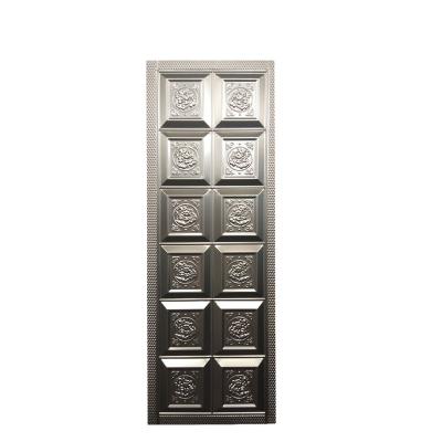 China Modern Design Waterproof Metal Door Skin Sheet Stamped Steel Decorative Stainless Steel Interior Door Skin for sale