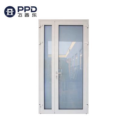 China Newest Hot Selling High Quality Modern Phipulo Modern Design Exterior Door With Front Door Entry Glass Steel Inserts Glass Doors for sale