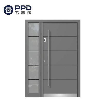 China Hot Selling Phipulo 2020 Newest Modern Design Exterior Door With Glass Front Door China Manufactorur for sale