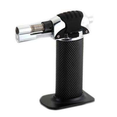 China Minimalist Butane Gas Torch Adjustable Flame Lighter Refillable Kitchen Cooking Torch for sale