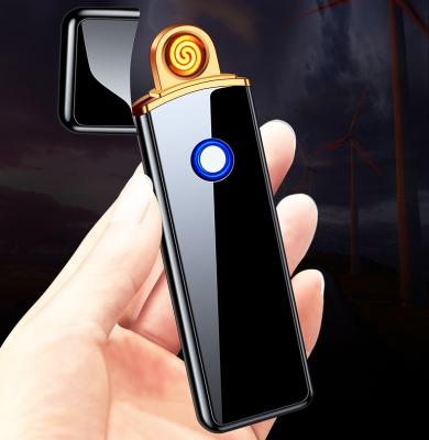 China New Fashion Igniter Mini Touch Key Windproof Rechargeable Custom Logo Cigarette Eclectic Lighters Logo Heating Lighters for sale