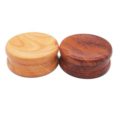 China Minimalist GP076449 2 Layer Herb Tobacco Grinder Smoking Accessories Custom Wood Color+Plastic 55mm for sale