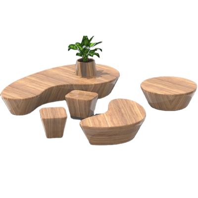 China P335 modern modern chair table flower pot set patio furniture customized outdoor garden set plastic resin chair for sale