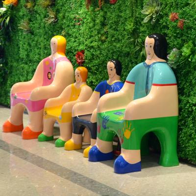 China Y655 FRP Cartoon Character Modern Special Figure Family Chair Outdoor Styling Chair For Indoor Outdoor Public Area for sale