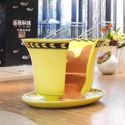 China Modern Y230 fiberglass coffee tables and coffee cup chair coffee table and chair indoor cafe tables and chairs for sale