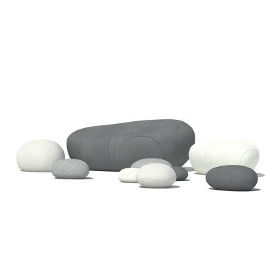 China Y406 Modern Stone Shaped Modern Stool Special Comfortable Soft Patio Leisure Chair for sale