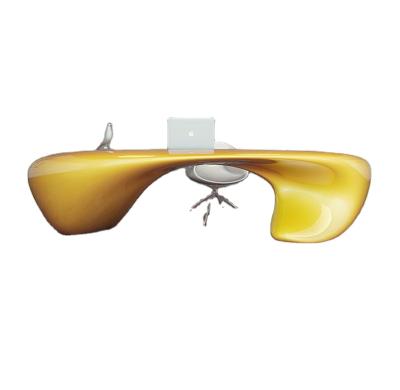 China Q004 MODERN Fiberglass Innovative Weird Shapes Reception Table Custom Any Size Reception Desk Front Table for sale