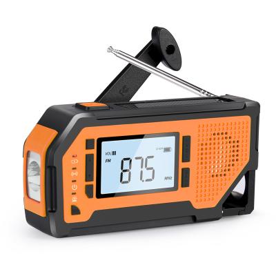 China Amazon Noaa PORTABLE Time Radio Power Bank Solar 2000 Mah Self Powered Hand Crank Radio for sale