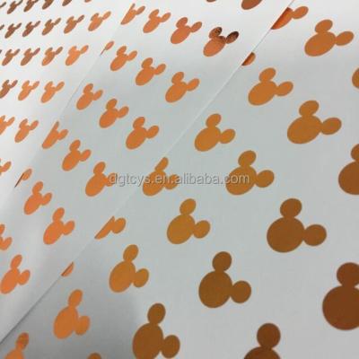 China Raincoat ; oilproof; High Temperature Resistance TC Customized Printing Transparent LOGO Self Adhesive Clear Gold Foil Circle Stickers Vinyl Label for sale