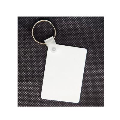 China Sublimation Blanks Rectangle Aluminum Sublimation Heat Press Key Chain Key Ring Key Chain Newly Factory for sale