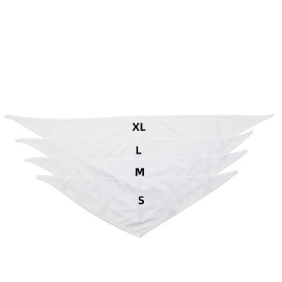 China Custom Bulk Stocked Triangle Dog Bandana Scarf White Blank Polyester Sublimation Polyester Bandana for sale