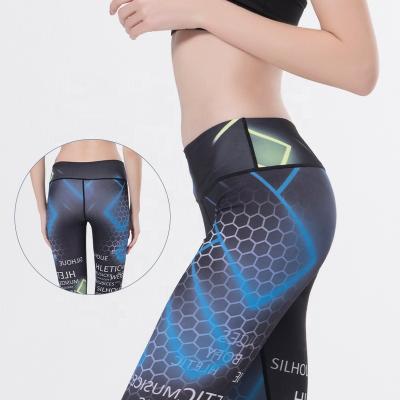 China Breathable fitness and yoga wear for women print pant butt leggings girls crack! crack! plus size high waist lulu custom logo for sale