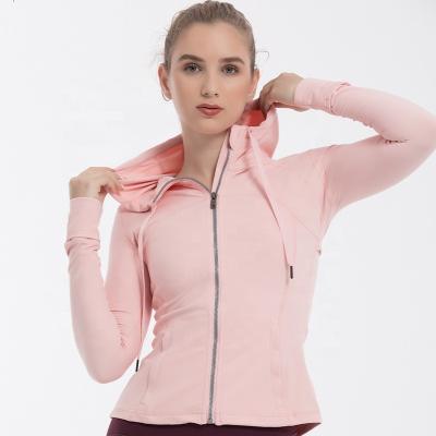 China Wholesale OEM Breathable Winter Woman Fitness Clothing Gym Jacket New Hoodies With Zipper Pocket Yoga Pants Sports Suit For Sexy Gril for sale