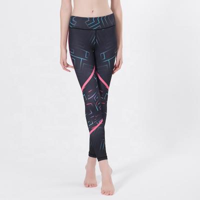 China 2021 wholesale new design fashion print women lulu soft waist pants yoga leggings breathable soft leggings crack! crack! butt high running workout for sale