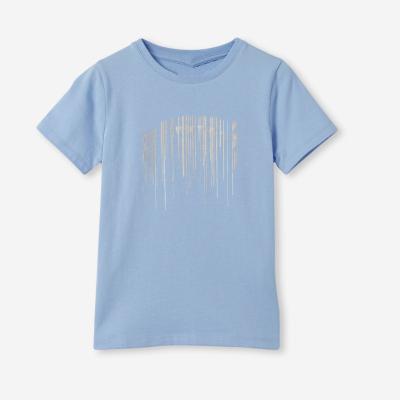 China Light Color Girls Anti-Shrink T-Shirts Comfortable Feel High Quality Customs Wear Cotton Clothes Tees Short Sleeves Little Kid Clothing for sale