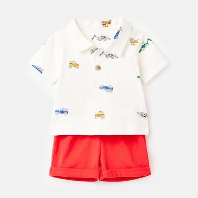 China Anti-shrink Polo Shirt And Shorts Sets Seller High Quality Newborn Summer Kids Clothes Children Wear Baby Boy Clothing Sets for sale