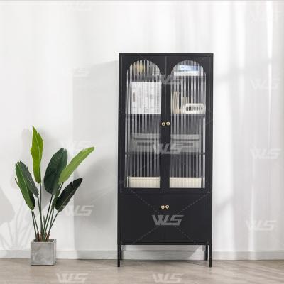 China (Other)Adjustable high quality metal steel display cabinet locker with glass door for living room for sale