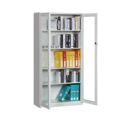 China 2021 Hot Sale Metal Adjustable Glass Cupboard Door Steel Filing Cabinet (Height) for sale