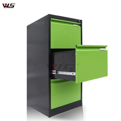 China WLS Modern Wholesale Modern Office Furniture Filing Cabinet 3 Drawer Storage Cabinet Metal Steel Cupboard for sale