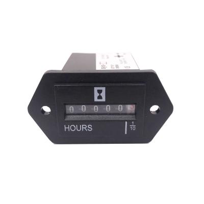 China DC 10-80V Mechanical Hour Meter Timer Black System Hour Meter For Diesel Engine Generator Boat Motor Truck Tractor Sys-1 for sale