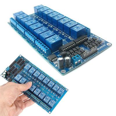 China New 16 Channel 12V Epoxy Relay Module with LM2576 Power Supply and LED Optocoupler for sale