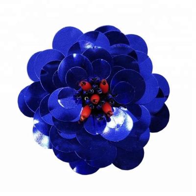 China Hot Sale 3D Flower Sequin Embroidery Designs Iron On Handmade for sale