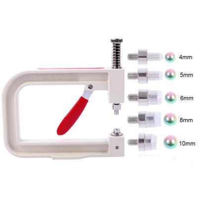 China Accessories DIY Hand Press Bead Machine Diy Setting Tools Automatic Bead Nail Riveting Machine For Repair Lace Cap Knitting Hair for sale