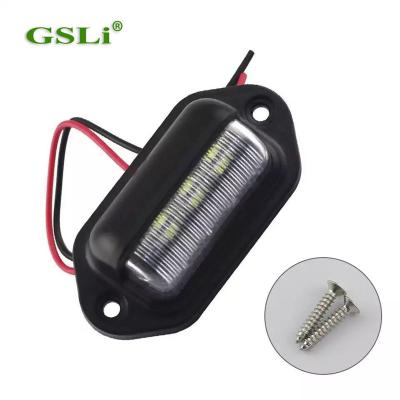 China LED License Plate Light For SUV Lorry License Plate Lights Motorcycle Van RV Truck Car Trailer Rear Lamp 12V 24V GS-9001 for sale