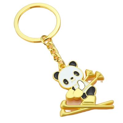 China China Winter Games gift pendant ski panda key chain Creative Panda ski pendant key chain for sale