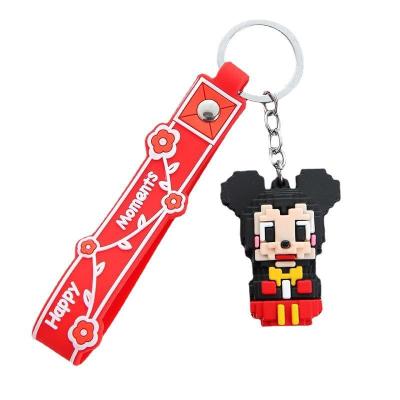 China Japan Toy Cartoon Character Pendant Accessories Lovers Bag Student Key Button Key Chain Key Ring for sale