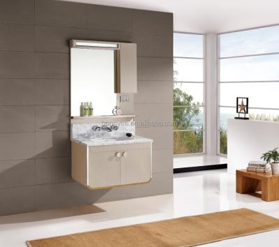 China Simple Modern U Shape Under Counter Basin Wall Mounted Bathroom Furniture for sale