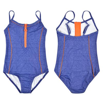 China 2021 Baby Designer Swimsuit Bikini Swimming One Piece Breathable Swimwear With Zipper for sale