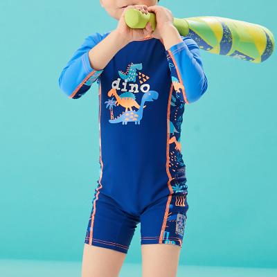 China Rash Guard Boy's Swimsuit With Zipper One-Piece Anti-UV Protection Anti-UV Child Swimwear for sale