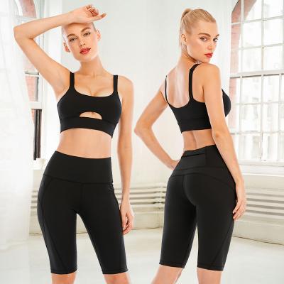 China 2021 New Arrival Women Yoga Underwear Black Seamless Breathable Fitness Gym Sports Bra Tops Fitness Yoga Wear for sale