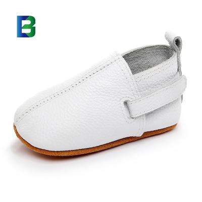 China Wholesale Stock 3LB7 Amazon Baby Boy Toddler Hot-Selling Genuine Leather Flat Shoes, Soft Unique Faux Suede Baby Shoes for sale