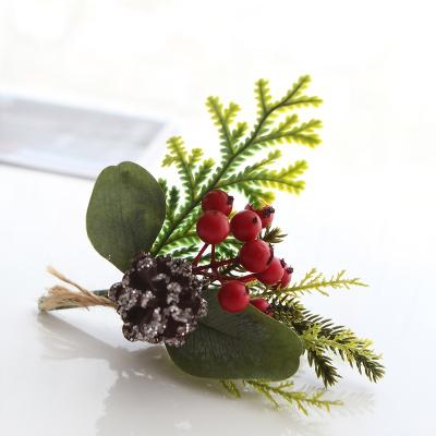 China Fashional and Christmas artificial flowers decoration and silk flower hot sale gift bouquet fabric bouquet for sale