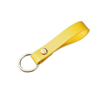 China Promotion gift in the current white PU key chain men's and women's belt detachable leather key chain for sale