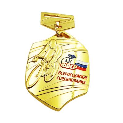 China Custom Soft Europe 3d Enamel Metal Bicycle Race Medal Award For Sale for sale