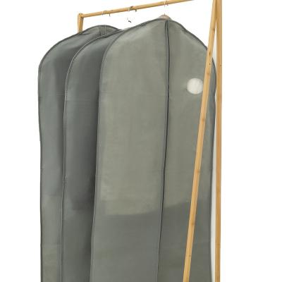 China Suit Cover Customized Dust Proof Clothing Cover Suit Storage Bag Zipper Travel Foldable Garment Bag for sale