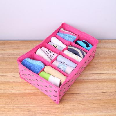 China Sustainable 8 Slots Organizer Women Bra Box For Panties Jars Foldable Closet Drawer Organizers Underwear Storage Box for sale