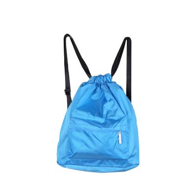 China Travel Drawstring Bag Polyester Waterproof Drawstring Backpack Nylon Nylon Drawstring Bag For Cloth With Zipper for sale