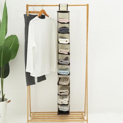 China 10 Layers Portable Multifunctional Hanging Wardrobe Storage Bag Viable for sale