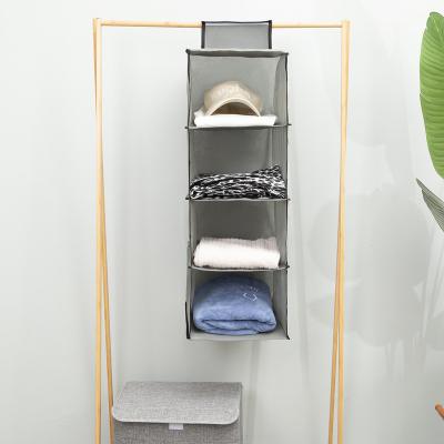 China Viable besides Wall Hanging Storage Bag Door Closet Organizer 4-Shelf Non-Woven Fabric Pocket Hanging Organizer for sale